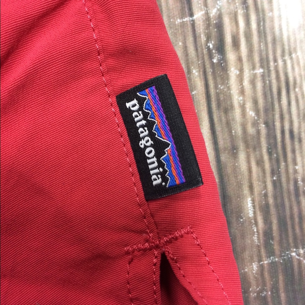 Red Patagonia shorts